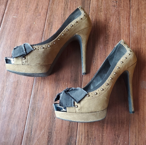 Jessica Simpson western pumps heels studded 7.5 - Picture 4 of 12